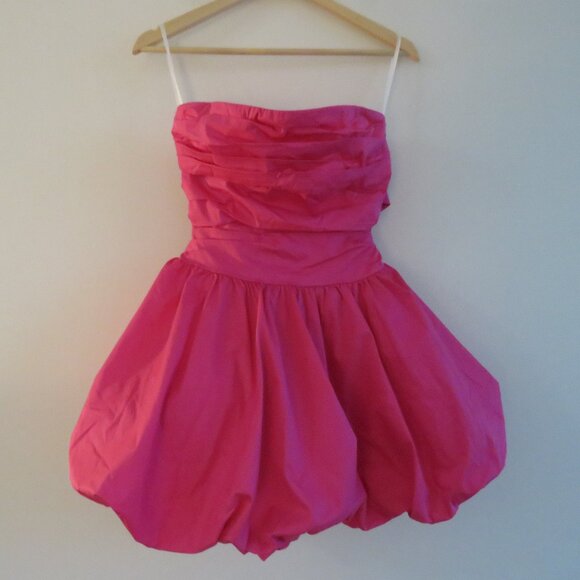HELLO MOLLY Upon A Cloud Strapless Mini Dress Puffball Pink 80s - Size XS NWT - Picture 3 of 15